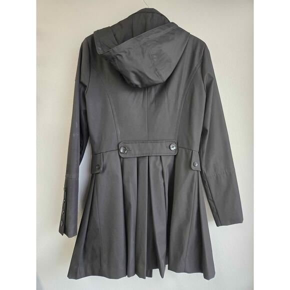 Calvin Klein Black Trench Coat / Fit & Flare Jacket Listing - Picture 5 of 6